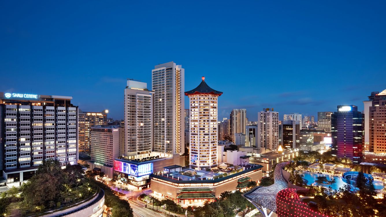 Exterior of Singapore Marriott Tang Plaza Hotel